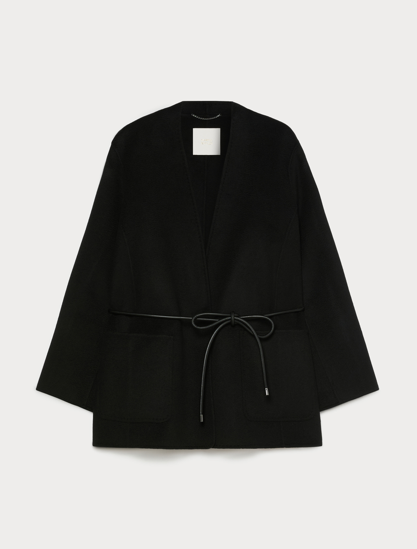 Pure double wool heavy jacket - BLACK - Marina Rinaldi