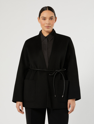Pure double wool heavy jacket - BLACK - Marina Rinaldi - 3