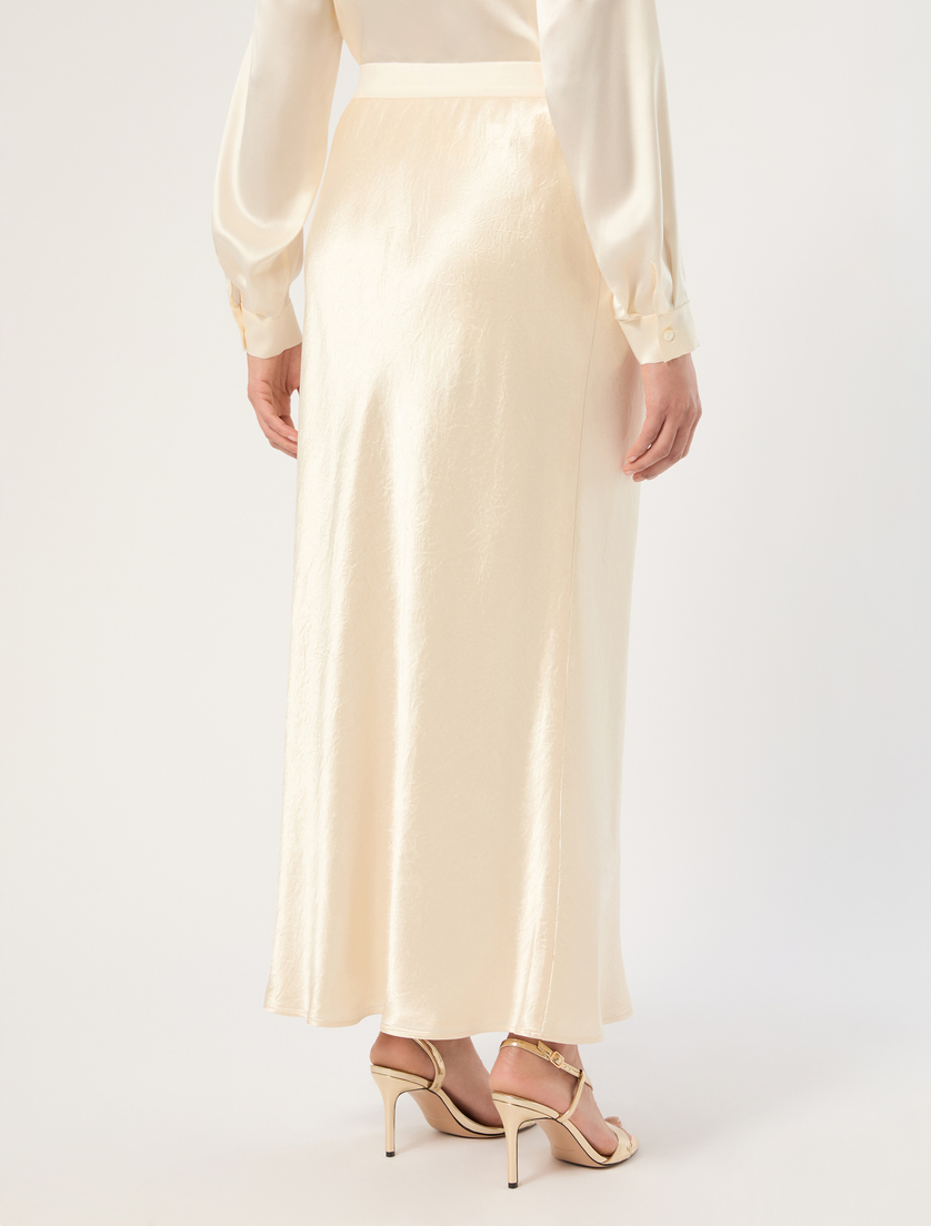 Envers satin skirt - PEARLY WHITE - Marina Rinaldi - 4