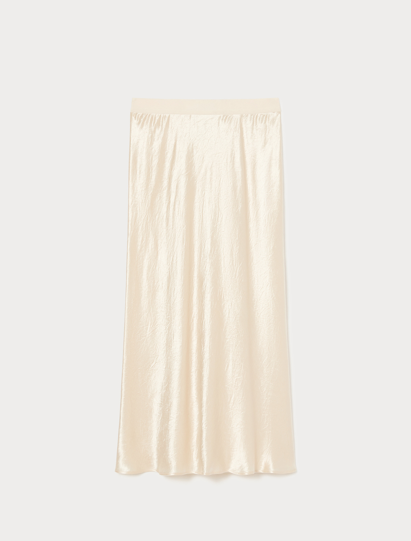 Envers satin skirt - PEARLY WHITE - Marina Rinaldi