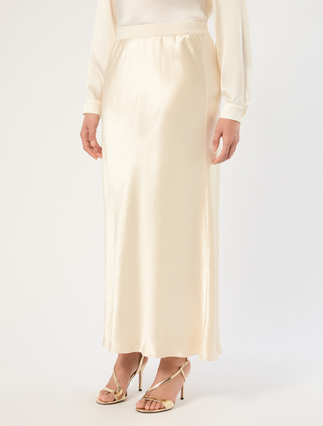 Envers satin skirt - PEARLY WHITE