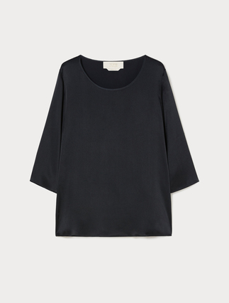 Satin blouse - MIDNIGHTBLUE - Marina Rinaldi - 1
