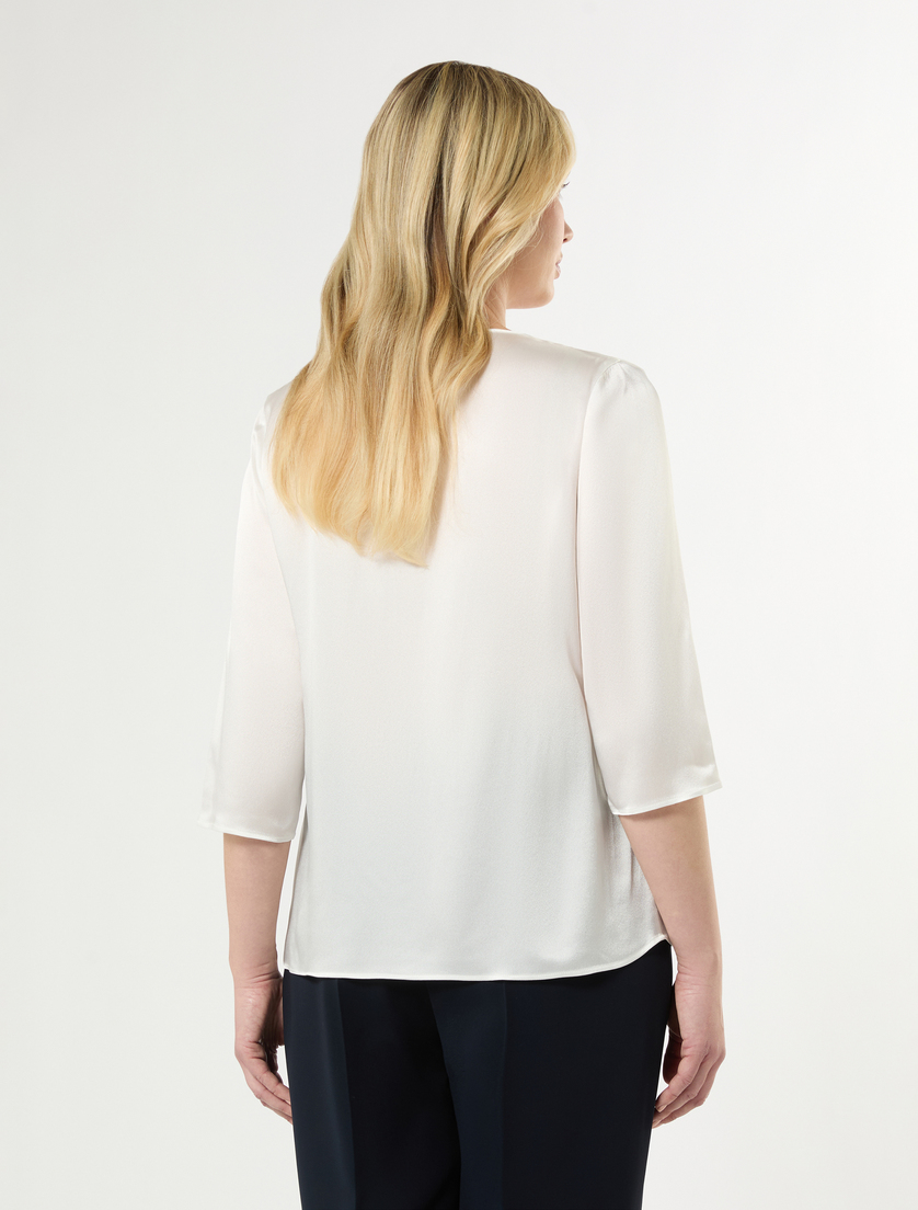Satin blouse - WHITE - Marina Rinaldi - 4