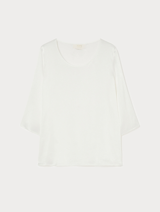 Satin blouse - WHITE - Marina Rinaldi - 1