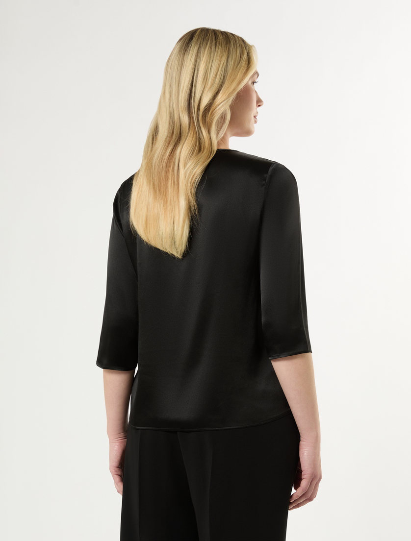 Satin blouse - BLACK - Marina Rinaldi - 4