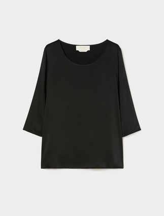 Satin blouse - BLACK - Marina Rinaldi - 1