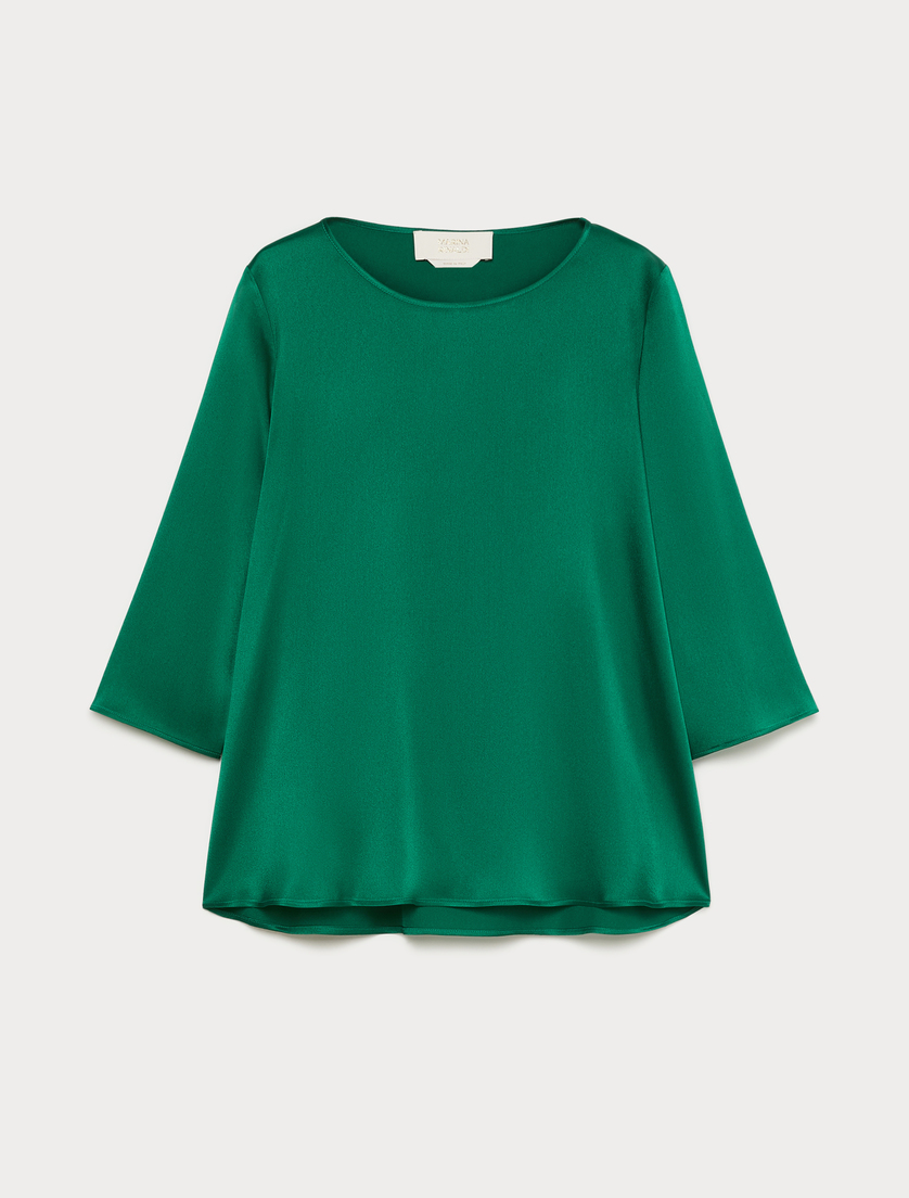 Satin blouse - EMERALD - Marina Rinaldi