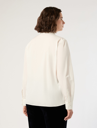 Cotton poplin shirt - WHITE - Marina Rinaldi - 4