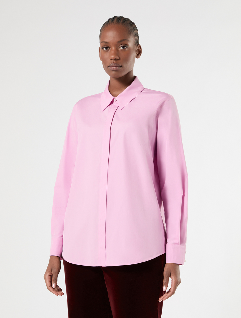 Cotton poplin shirt - PINK - Marina Rinaldi - 3