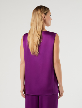 Top in crêpe envers satin - FUXIA VIOLA - Marina Rinaldi - 4