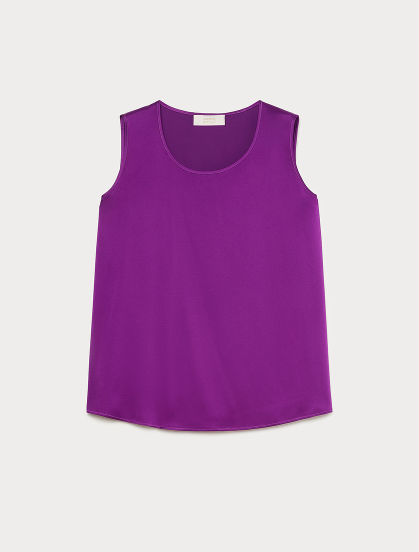 Top in crêpe envers satin - FUXIA VIOLA - Marina Rinaldi