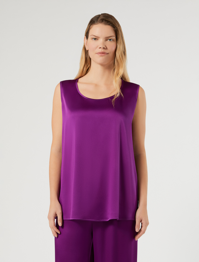 Top in crêpe envers satin - FUXIA VIOLA - Marina Rinaldi - 3