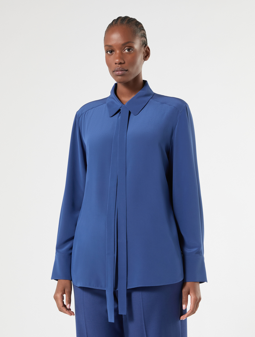 Silk shirt - CHINA BLUE - Marina Rinaldi - 3