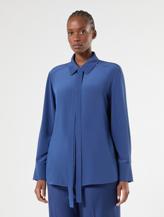 Silk shirt - CHINA BLUE - Marina Rinaldi - 3