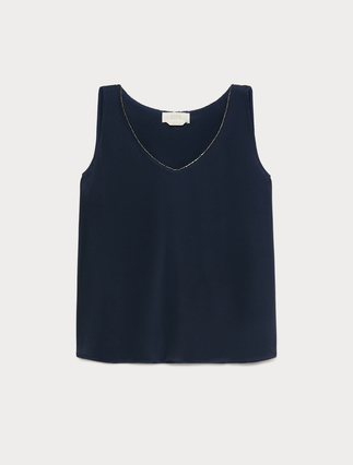 Silk-blend cady top - Marina Rinaldi