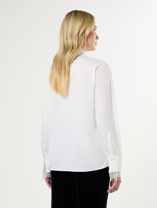 Cotton poplin shirt - OPTICAL WHITE - Marina Rinaldi - 4