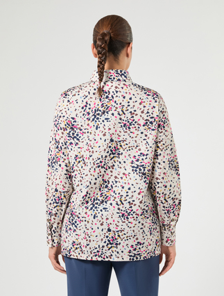 Camicia in popeline stampato - GHIACCIO - Marina Rinaldi - 4
