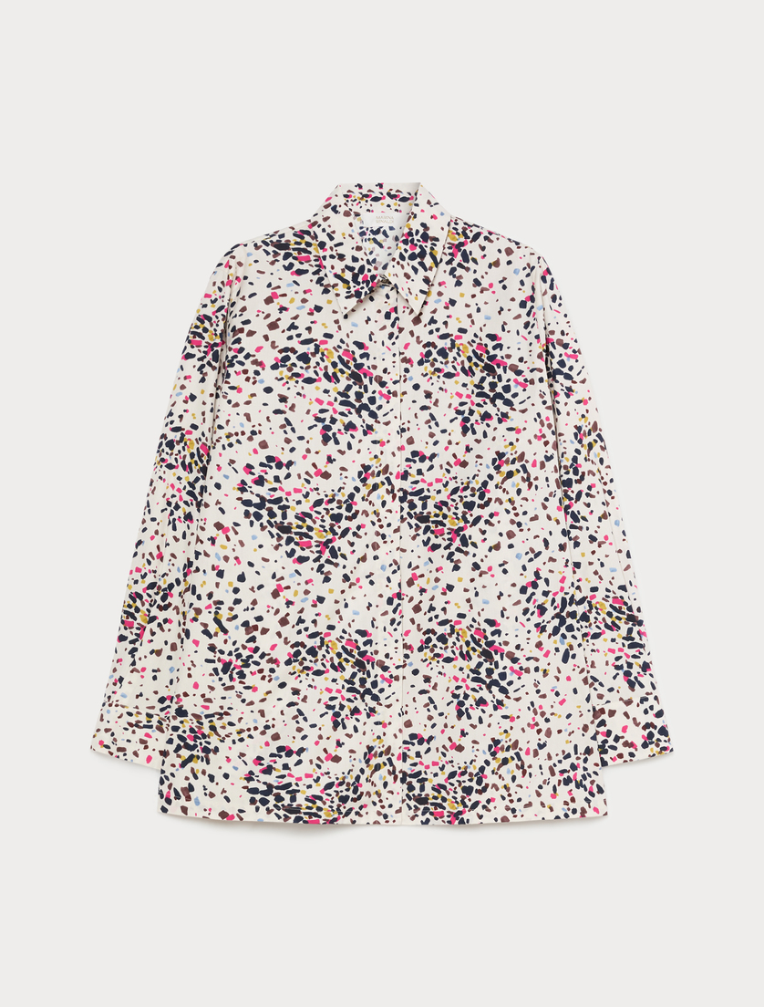 Camicia in popeline stampato - GHIACCIO - Marina Rinaldi