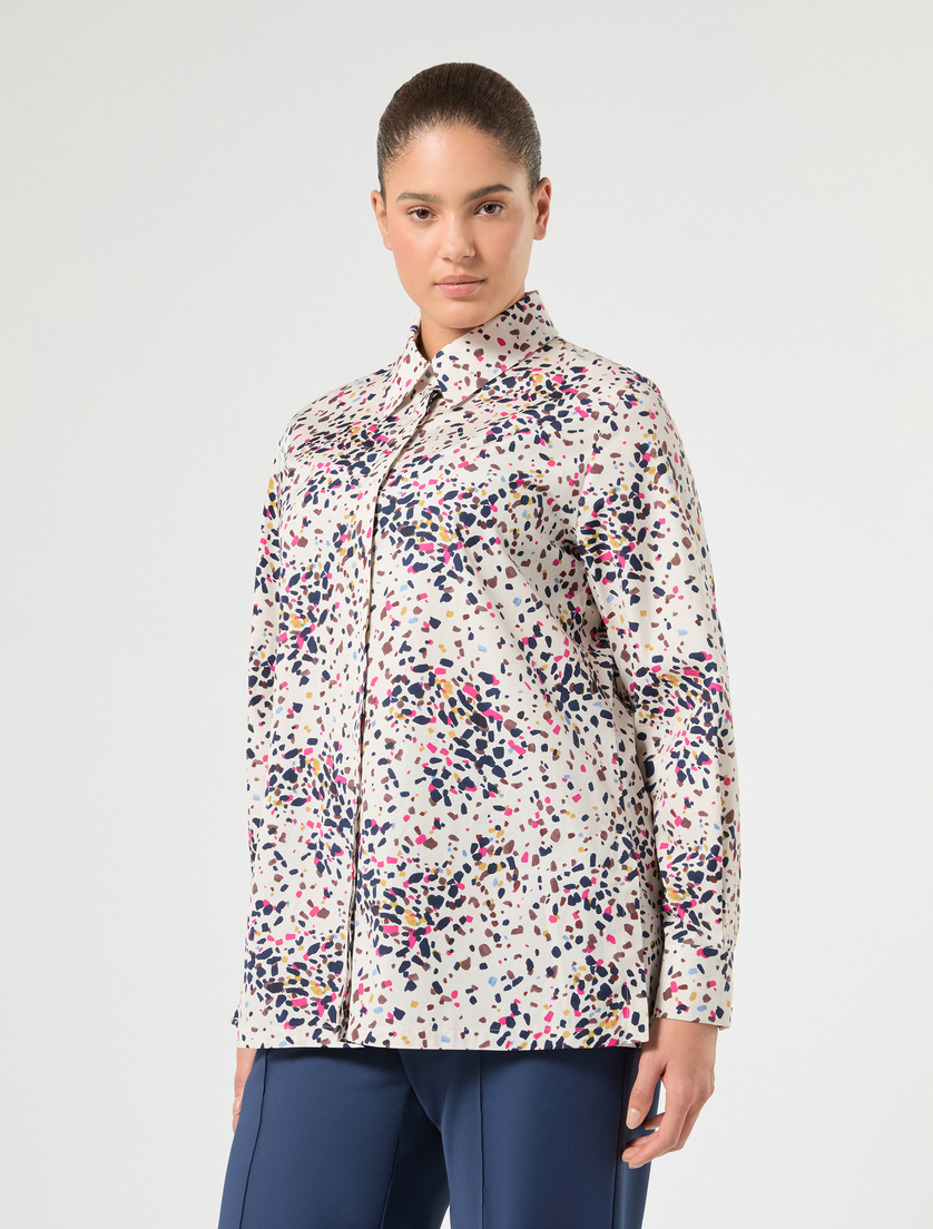 Camicia in popeline stampato - GHIACCIO - Marina Rinaldi - 3