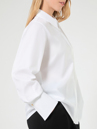 Chemise en popeline jacquard - BLANC NEUTRE - Marina Rinaldi - 5