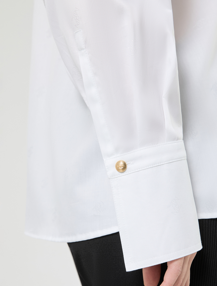Chemise en popeline jacquard - BLANC NEUTRE - Marina Rinaldi - 6