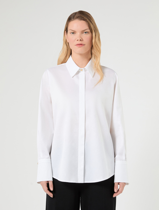 Chemise en popeline jacquard - BLANC NEUTRE