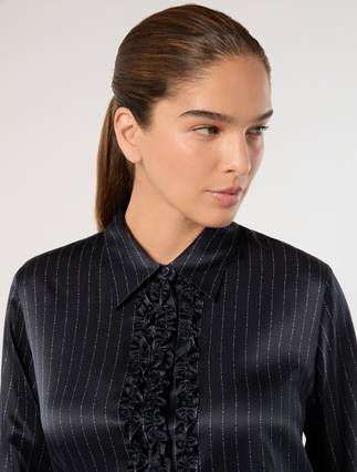 Silk satin shirt - MIDNIGHTBLUE - Marina Rinaldi - 5