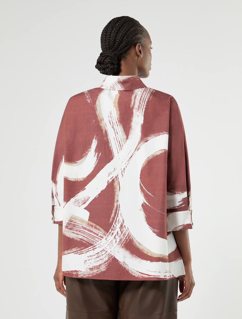 Cotton poplin shirt - BRICK RED - Marina Rinaldi - 4