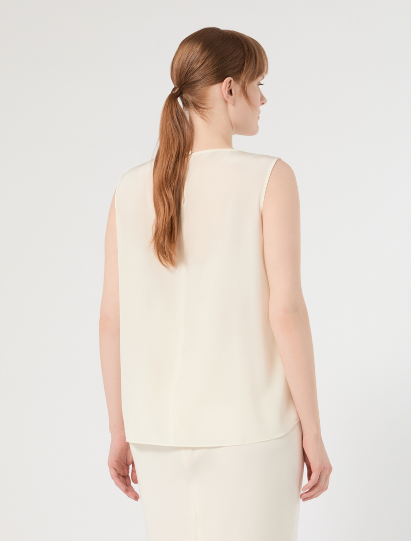 Silk crepe de chine blouse - IVORY - Marina Rinaldi - 4