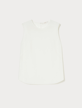 Silk crepe de chine blouse - IVORY - Marina Rinaldi - 1