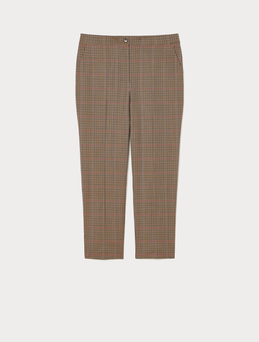 Wool twill trousers - CAMEL - Marina Rinaldi