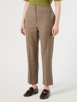 Wool twill trousers - CAMEL