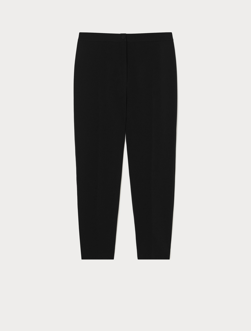 Slim-fit cady trousers - BLACK - Marina Rinaldi
