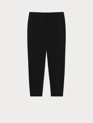 Slim-fit cady trousers - BLACK - Marina Rinaldi - 1