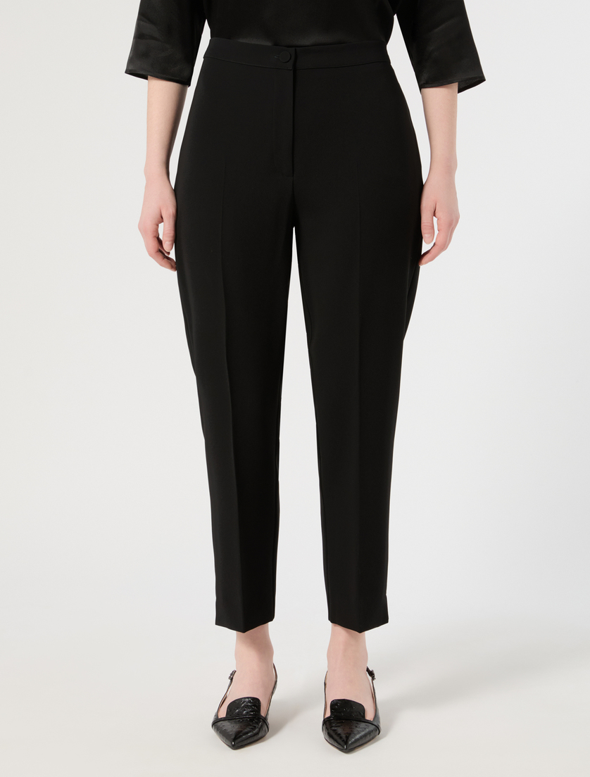 Slim-fit cady trousers - BLACK - Marina Rinaldi - 3