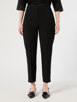 Slim-fit cady trousers - BLACK - Marina Rinaldi - 3