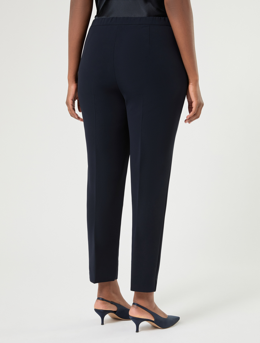Slim Fit Hose aus Cady - NACHTBLAU - Marina Rinaldi - 4