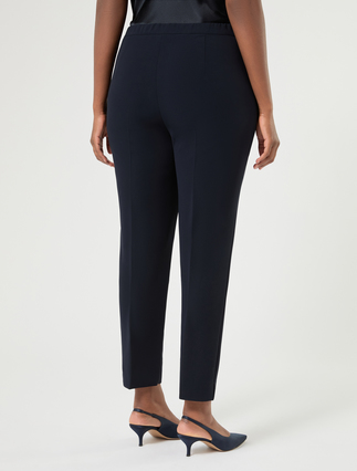 Slim Fit Hose aus Cady - NACHTBLAU - Marina Rinaldi - 4