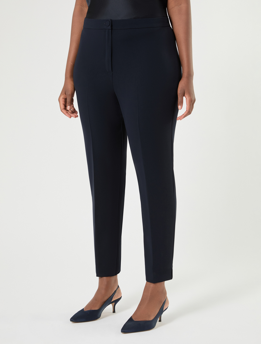 Slim Fit Hose aus Cady - NACHTBLAU - Marina Rinaldi - 3