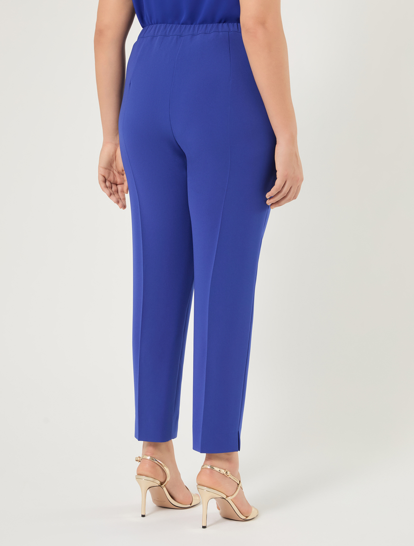 Slim-fit cady trousers - CORNFLOWER BLUE - Marina Rinaldi - 4