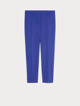 Slim-fit cady trousers - CORNFLOWER BLUE - Marina Rinaldi - 1