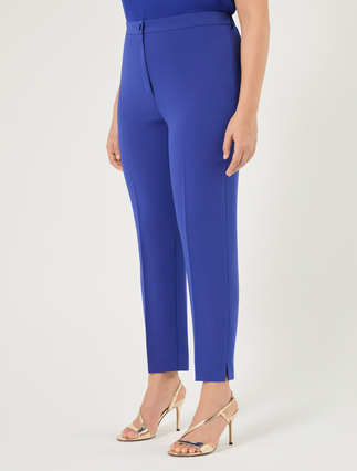 Slim-fit cady trousers - CORNFLOWER BLUE