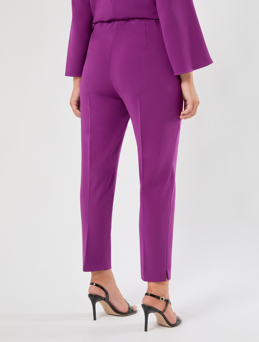 Pantaloni slim in cady - FUXIA VIOLA - Marina Rinaldi - 4