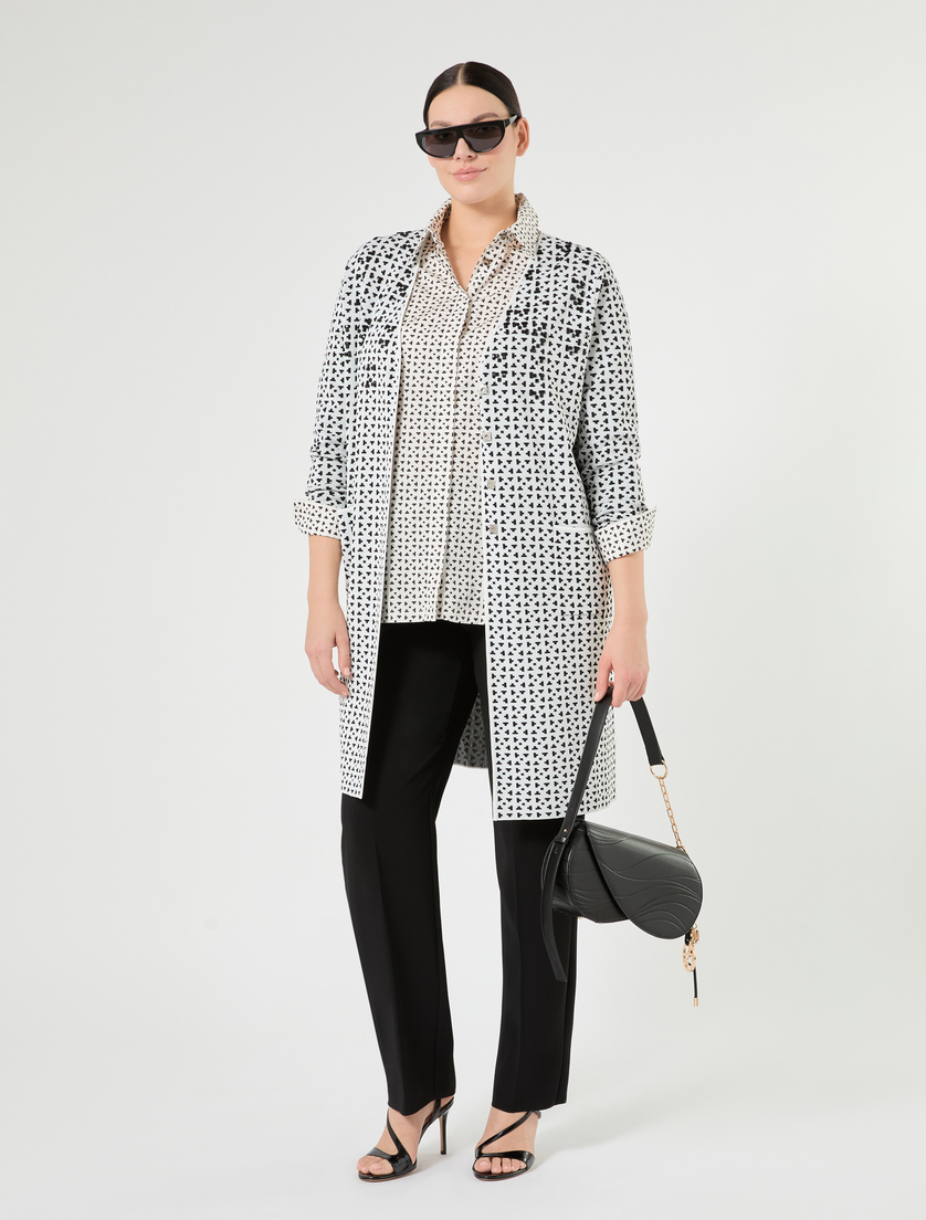 Straight-fit cady trousers - Marina Rinaldi