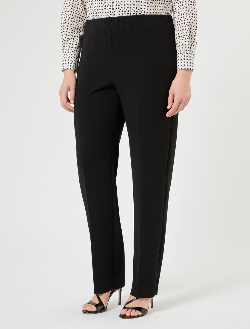 Straight-fit cady trousers - BLACK - Marina Rinaldi - 3