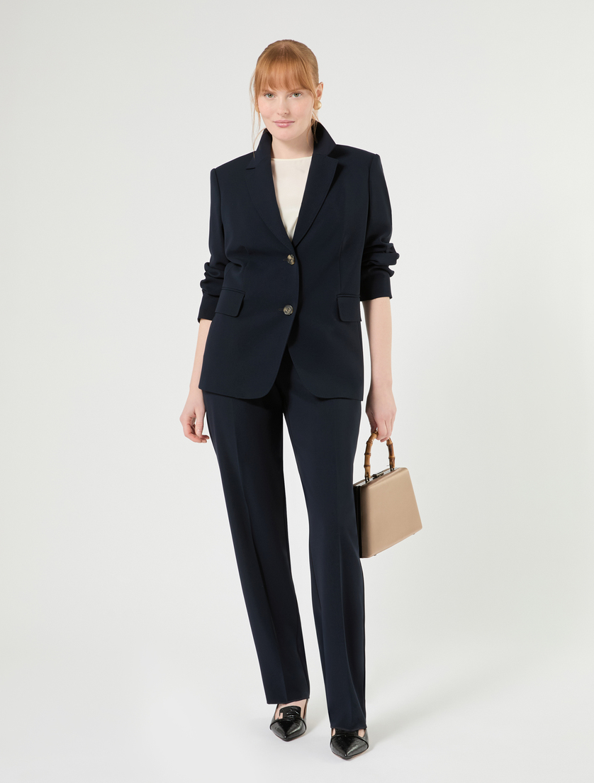Straight-fit cady trousers - Marina Rinaldi