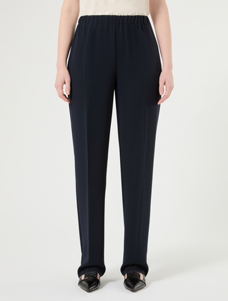 Straight-fit cady trousers - MIDNIGHTBLUE - Marina Rinaldi - 3