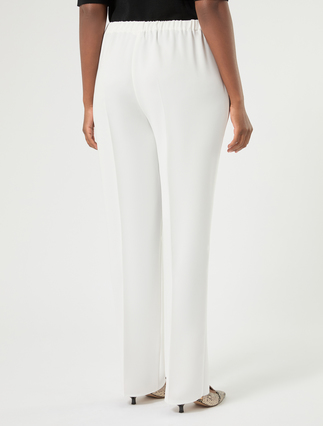 Straight-fit cady trousers - WHITE - Marina Rinaldi - 4