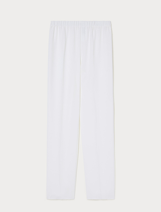 Straight-fit cady trousers - WHITE - Marina Rinaldi - 1