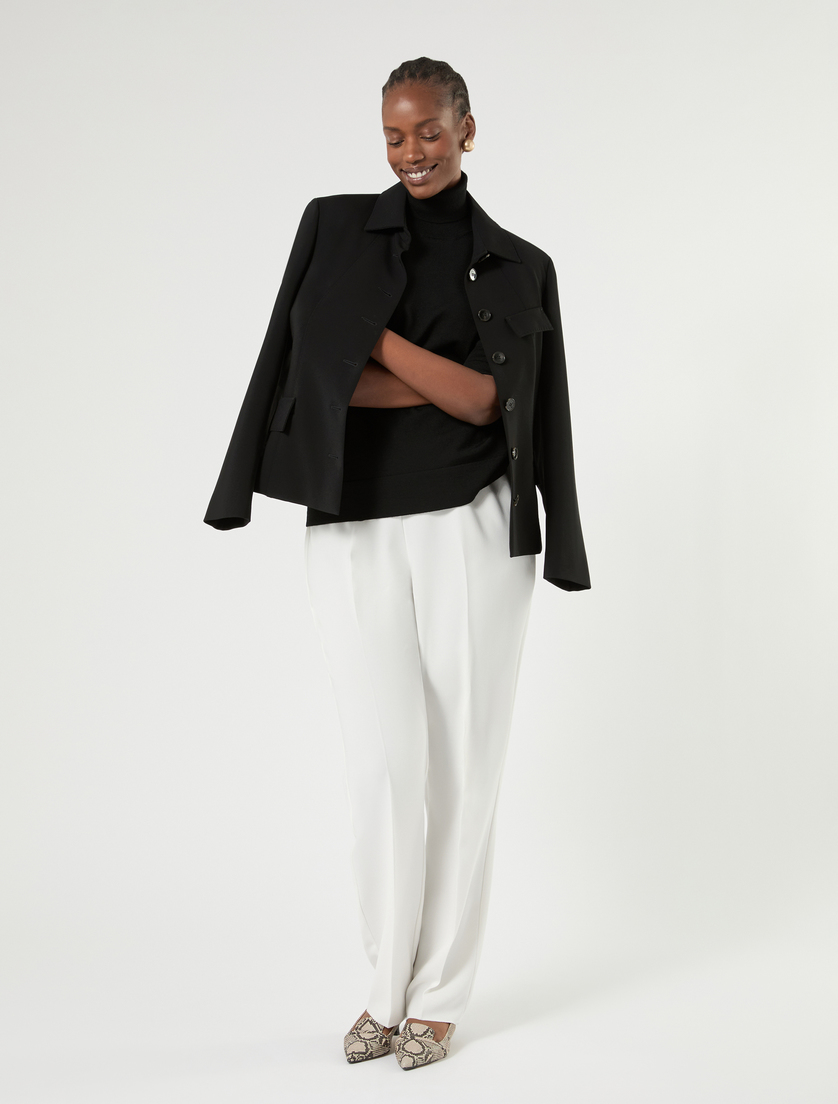 Straight-fit cady trousers - WHITE - Marina Rinaldi - 2